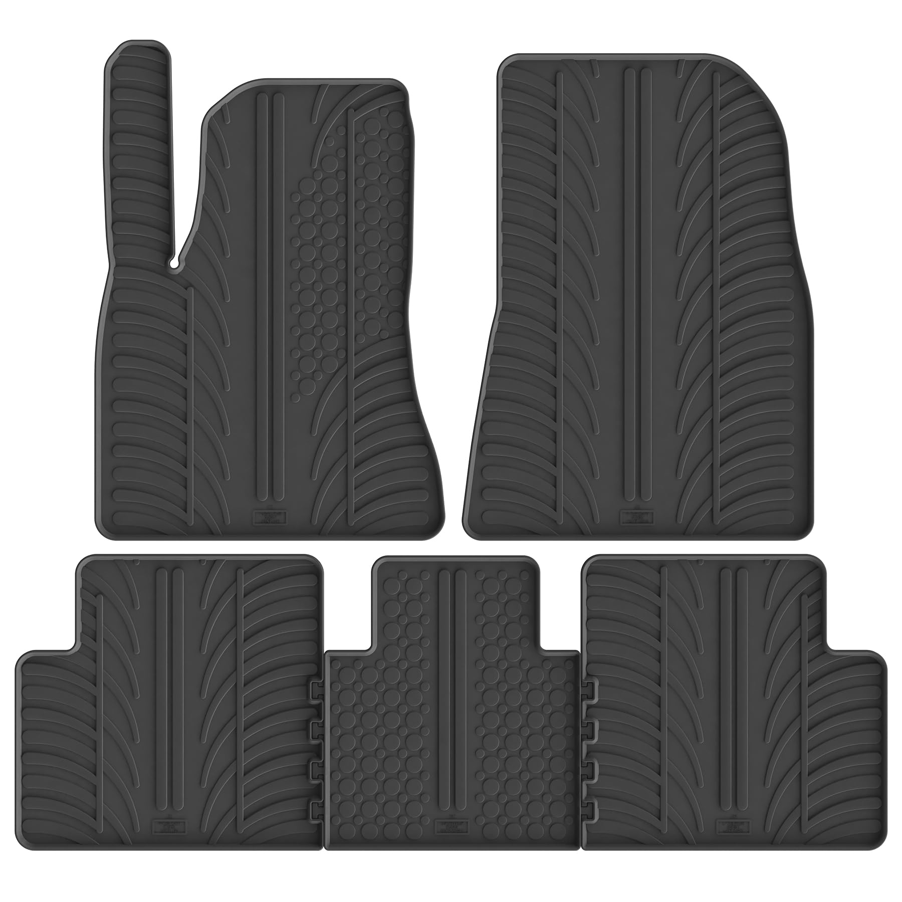 Alfombrillas de Goma Compatible con Tesla Model 3 12/2020- (Perfil T 5-Partes)
