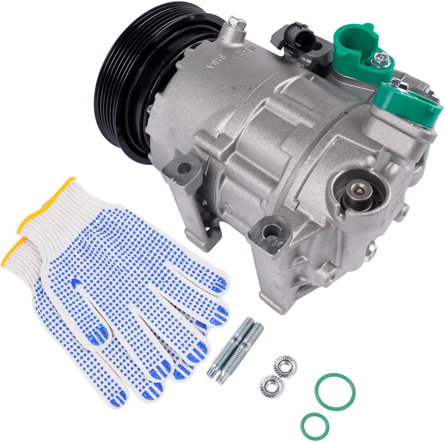 A/C Compressor with Clutch 6 Groove Replacement for Hyundai Santa Fe Veracruz 2007-2012 Kia Sorento 2011-2012 977012B300 977012B350