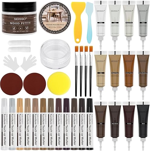 SEISSO Möbel Reparatur Set, Laminat Reparaturset, 39 Stück Holz Reparaturset