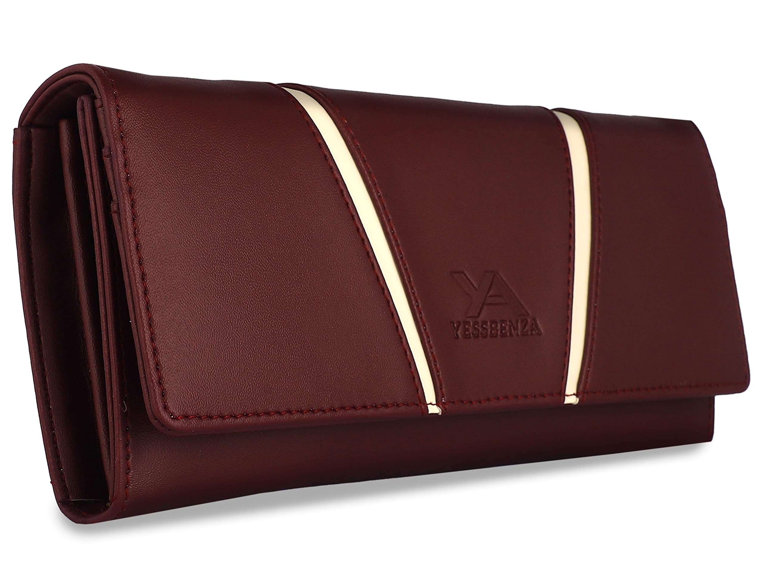 YESSBENZA Womens and Girls Faux Leather Wrist Two-fold Hand Clutch Mobile Purse 6 Multiples Cards Slots (Mulberry Maroon) (B0BGWW5CCP) Amazon Price History, Amazon Price Tracker