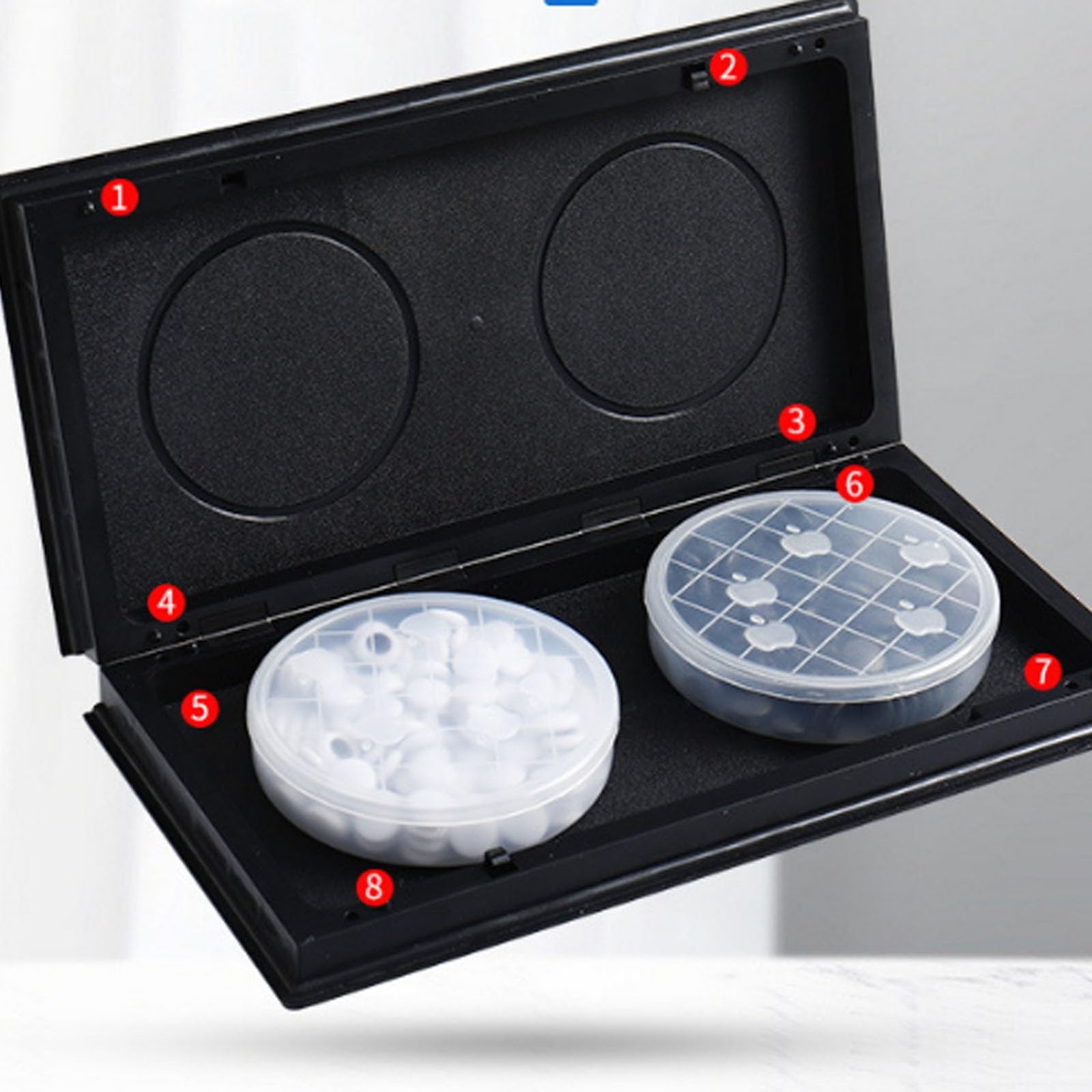 Jeu de Go magnétique Portable, Plateau Pliable 20 x 20 cm avec 361 Pierres convexes Simples pour débutants et 2 Joueurs(Go,20 * 20cm)