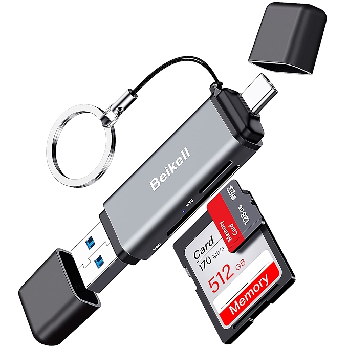 Beikell 高速双口SD卡读卡器 适用于MacBook、iPad Pro、Galaxy S21