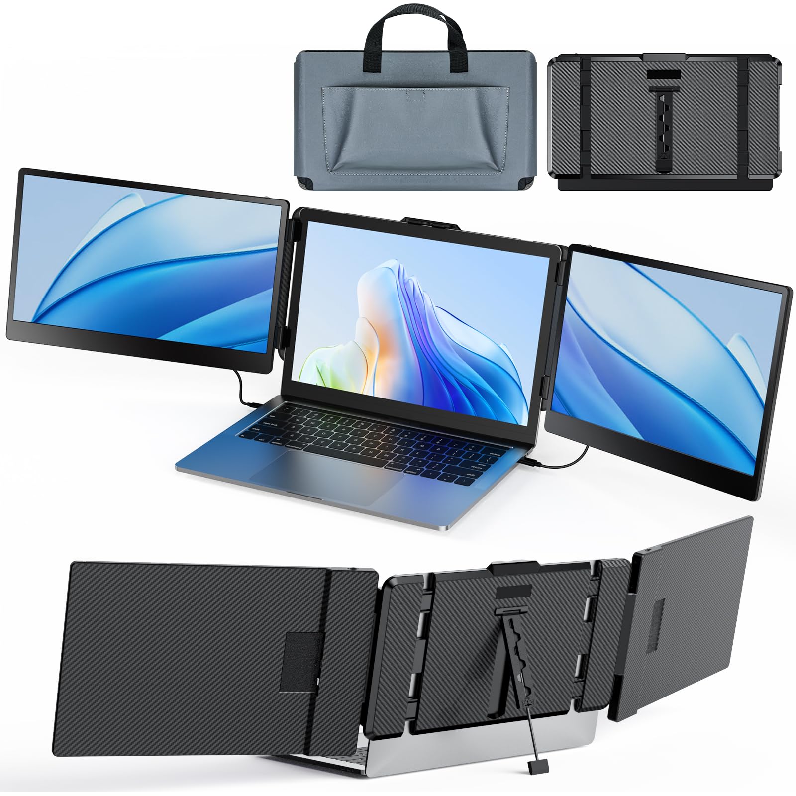 ディスプレイ・モニター本体 Kwumsy Triple Screen Laptop Extender S6 ディスプレイ・モニター本体 Kwumsy Triple Screen Laptop Extender S6