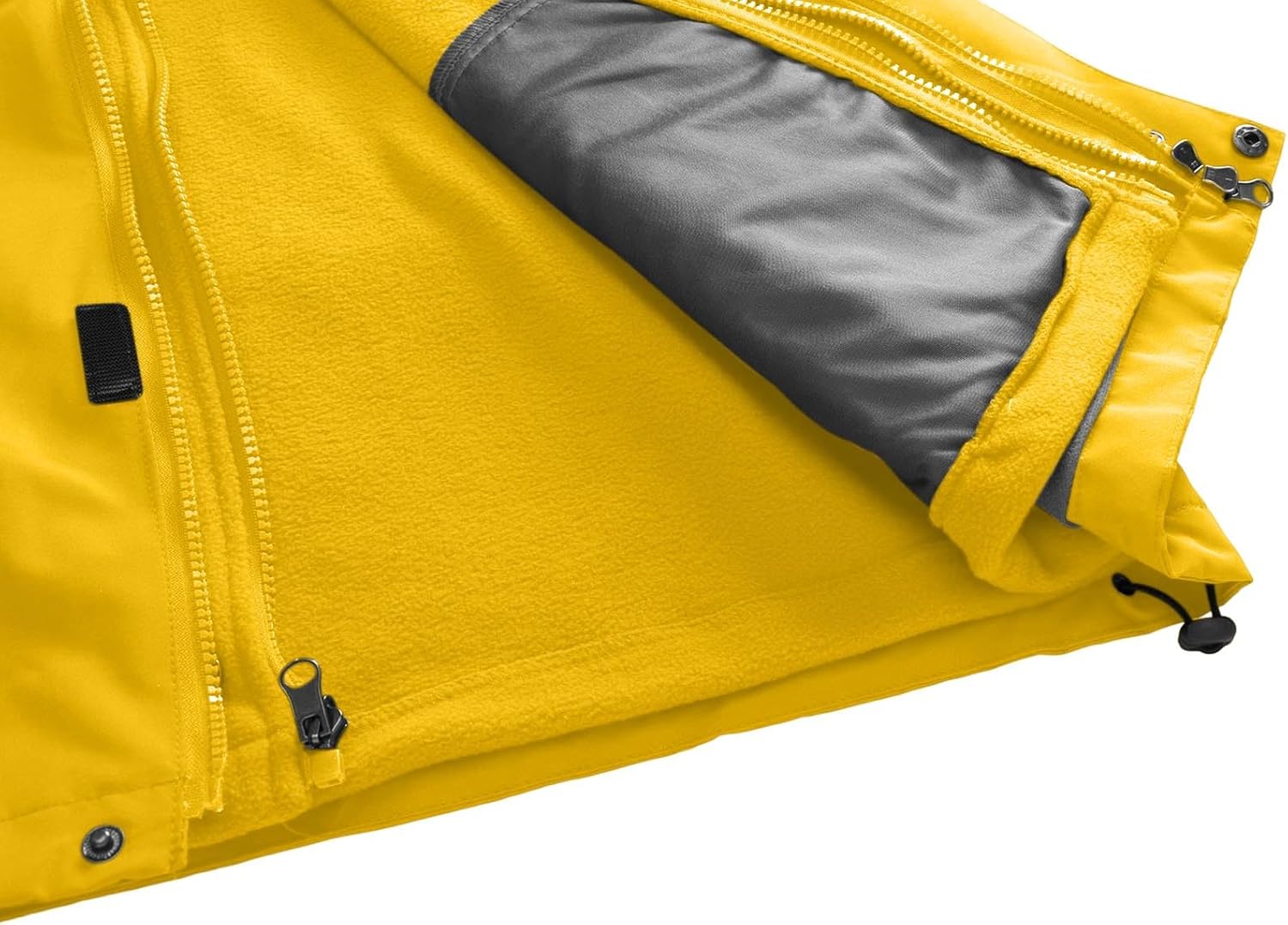 Men 3 in 1 Ski Jacket Waterproof Winter Snow Coat Windproof Hooded with Inner Warm Fleece Snowboarding
