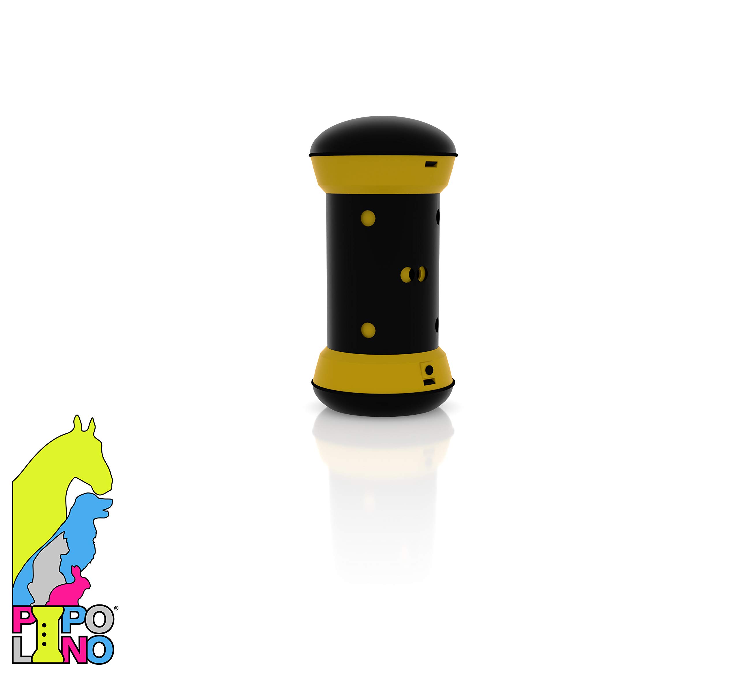 PIPOLINO S or et noir - Distributeur mobile et réglable d'aliments secs