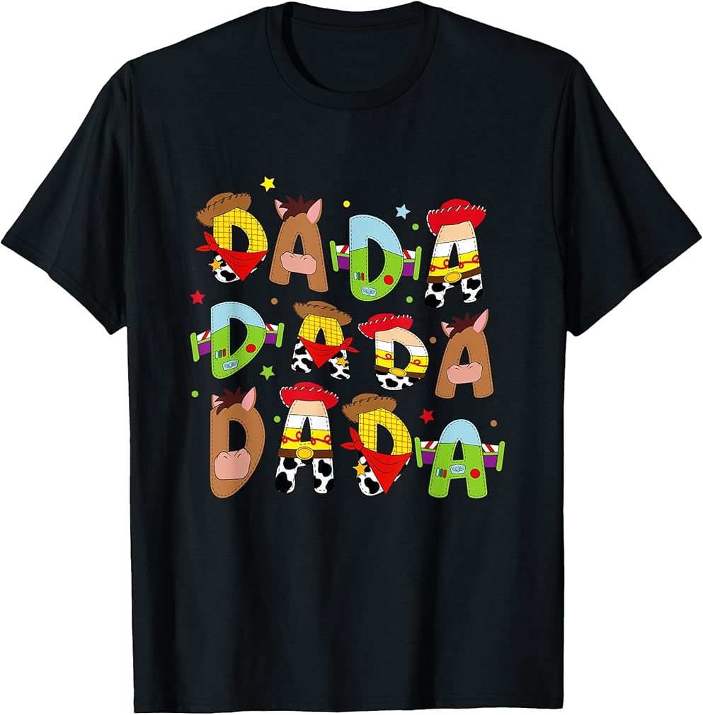 Funny Story Dada Toy Boy Dad Fathers Day Tee for Mens Women T-Shirt