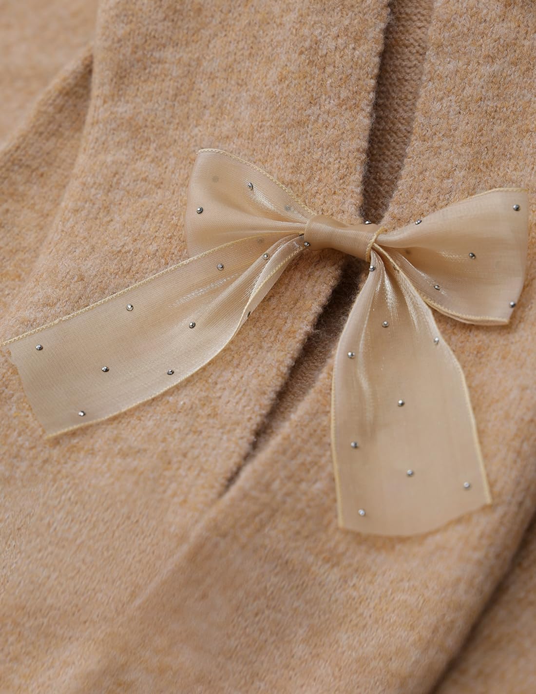 ZESICA Women's Oversized Bow Sweaters Fall 2026 Cute Crewneck Long Sleeve Knit Pullover Sweater Jumper Tops - Image 5