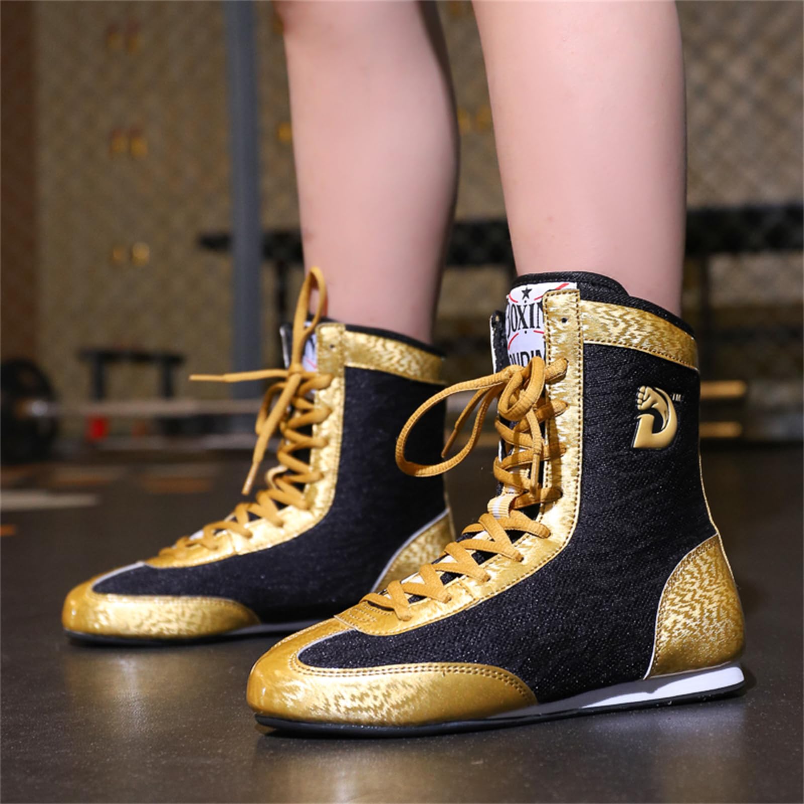 Boxschuhe Für Kinder Wrestling-Fitness-Sneaker Flache Kniebeugen-Trainingsstiefel Für Jungen Und Mädchen