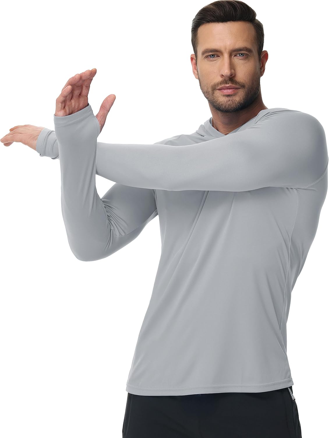 Boladeci Men's UPF 50+ Sun Protection Lightweight Hoodie Shirts Long Sleeve Fishing Shirt SPF UV Hiking Swim
