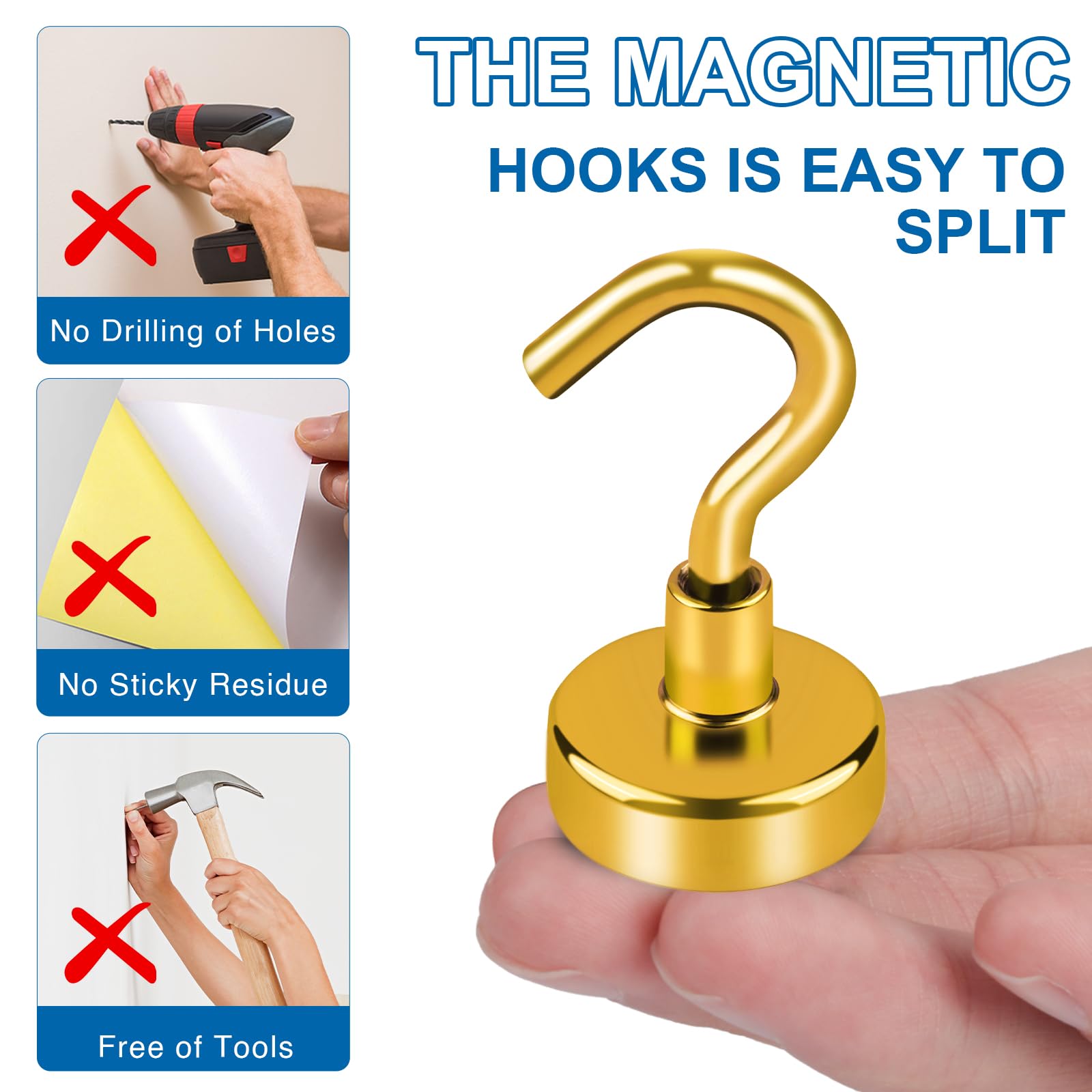 Cruise Cabin Magnetic Hooks - 4 Pack -5
