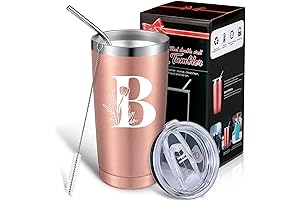 Thenshop Personalized Initial Travel Mug