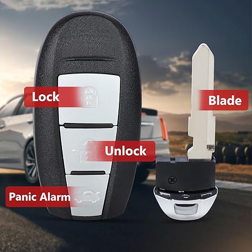 Miniatura 2 de FCC ID: TS008 Reemplazo remoto del llavero para Suzuki Kizashi Swift 2010 2011 2012 2013 2014 2015 2016 llave de coche de control remoto de entrada