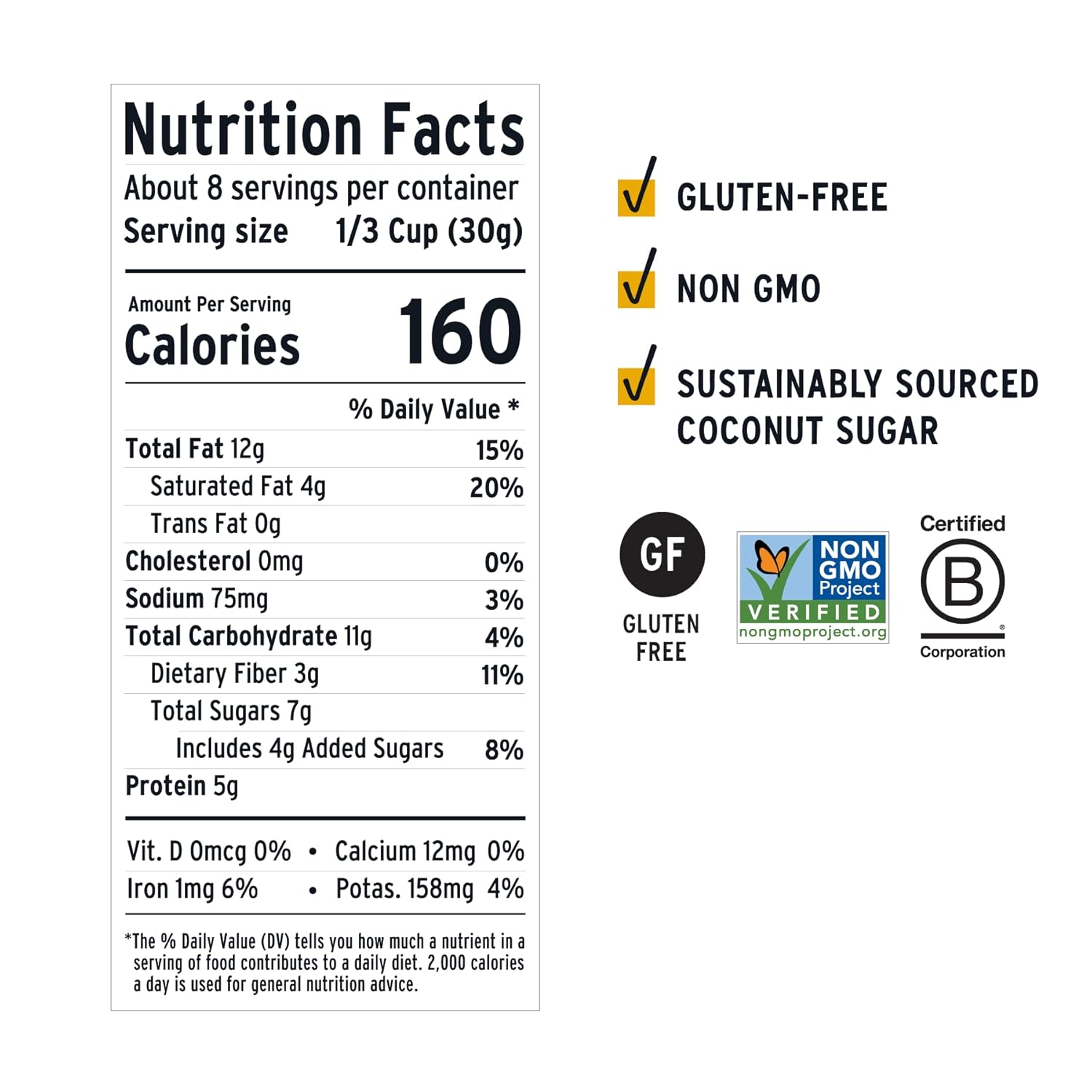 Purely Elizabeth Apple Walnut Keto Granola, Made with Nuts and Seeds, Grain-Free, Gluten-Free, Non-GMO (3 Ct, 8oz Bags)