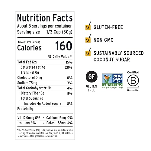 Miniatura 2 de Purely Elizabeth Granola Keto de manzana, hecha con nueces y semillas, sin granos, sin gluten, sin OMG (3 unidades, bolsas de 8 onzas)