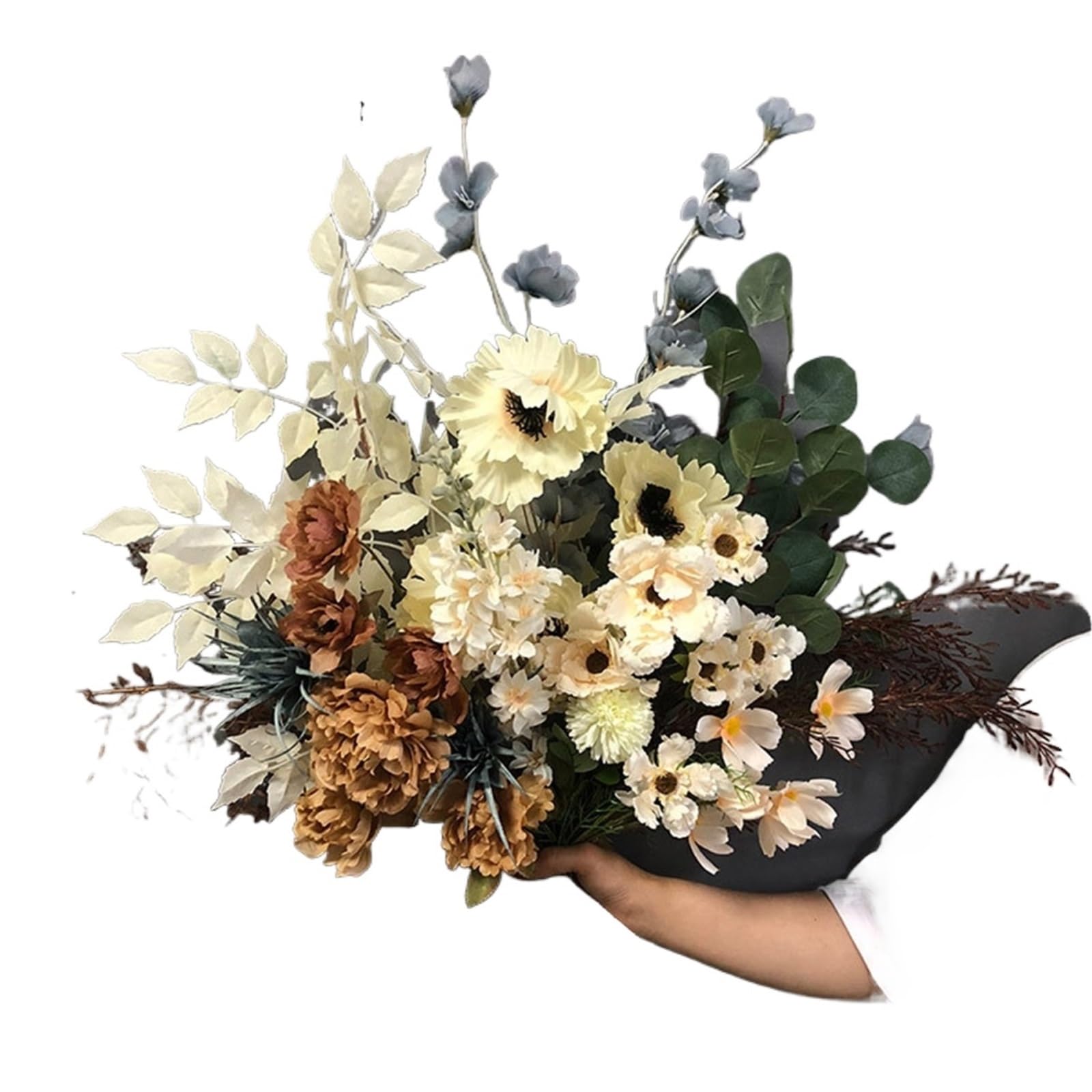 LXLAEOANG Artificial Flower Branches Autumn Rayon Rose Botanical Bouquet, DIY Flower Arrangement, Wedding Party(Color5)