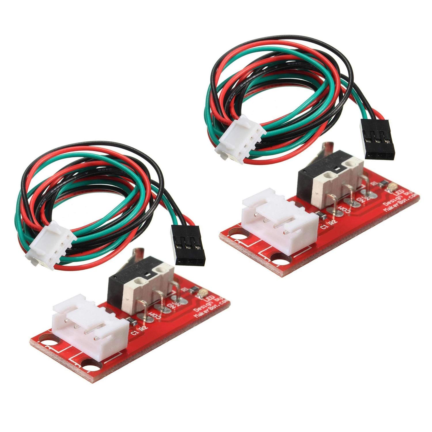 REES52 Mechanical Endstop Switch Ramps 1.4 Module Limit Switch for RepRap Mendel 3D Printer with 3pin 70cm cable- End Stop Limit Switch- End Stop Button For 3d Printer- Pack of 2-picture-32
