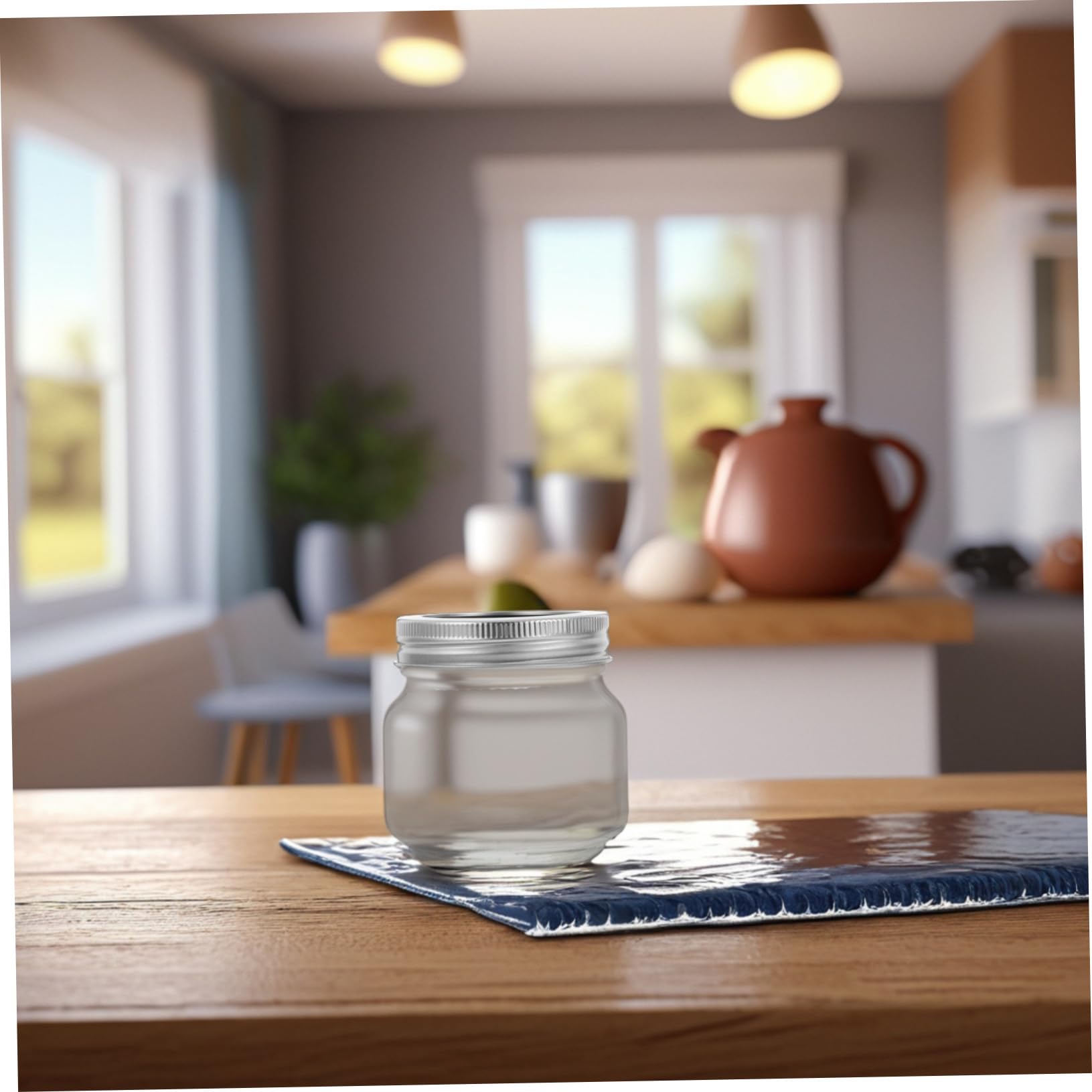 Cabilock 6stücke Luftdichte Aufbewahrungs-gläser mit Deckel Kleine Einmachgläser aus Glas Transparent mit Luftdichtem Verschluss für Salate Gelees und Mehr