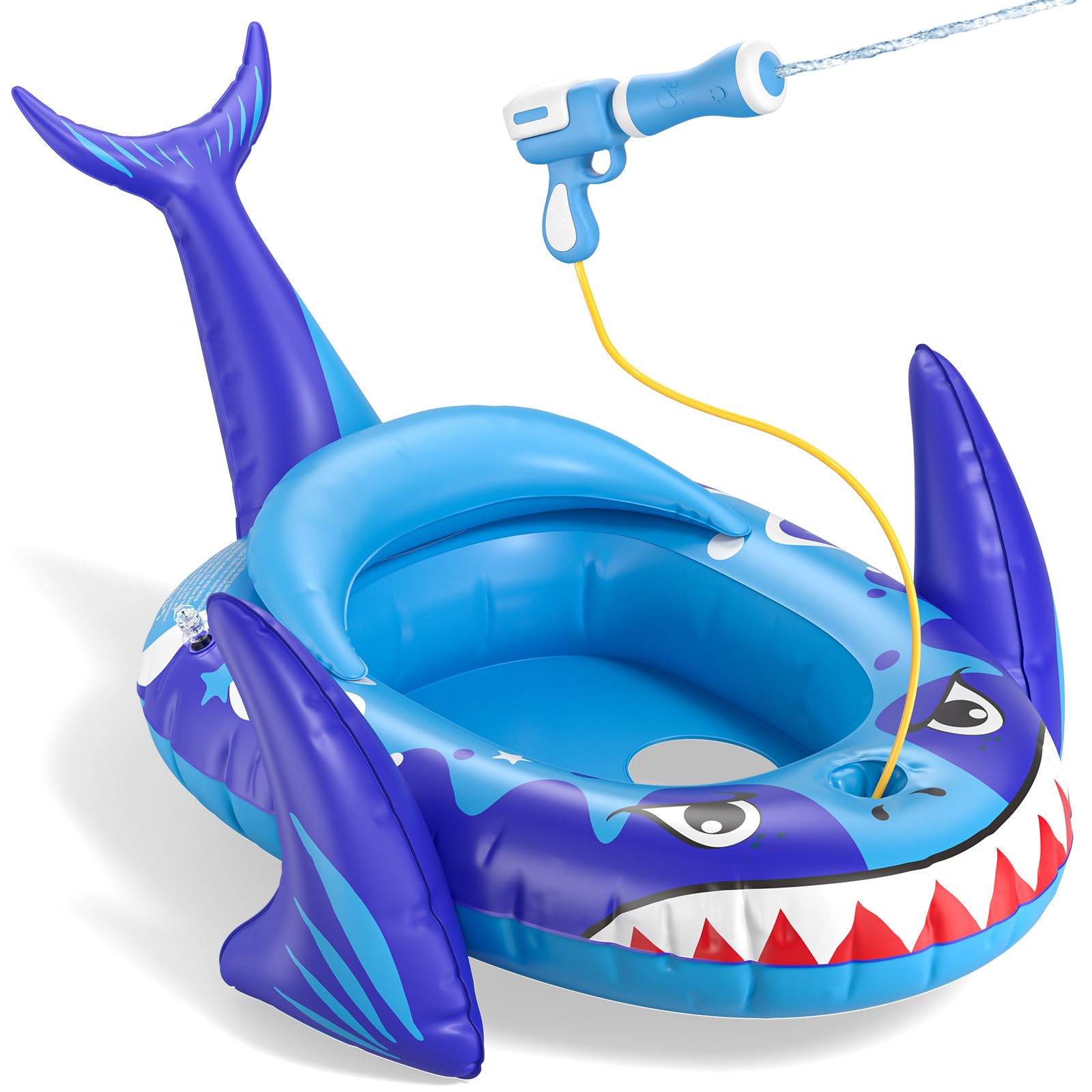 Sunrad Hai-Schwimmring mit Wasserpistole