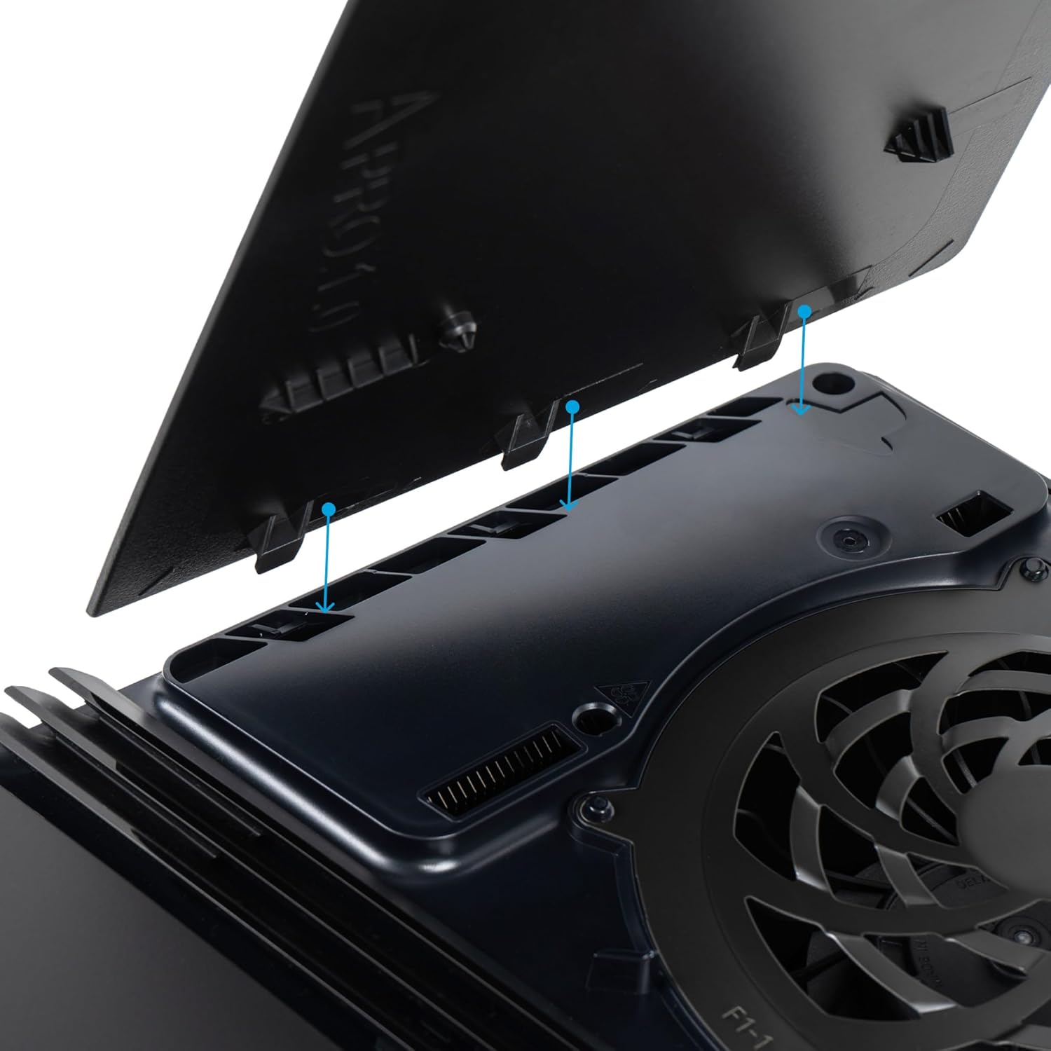 Glistco Black Plates Replacement Shell Compatible with PS5 Pro - Cover Plates for PS5 Pro Digital Edition (Matte Black)