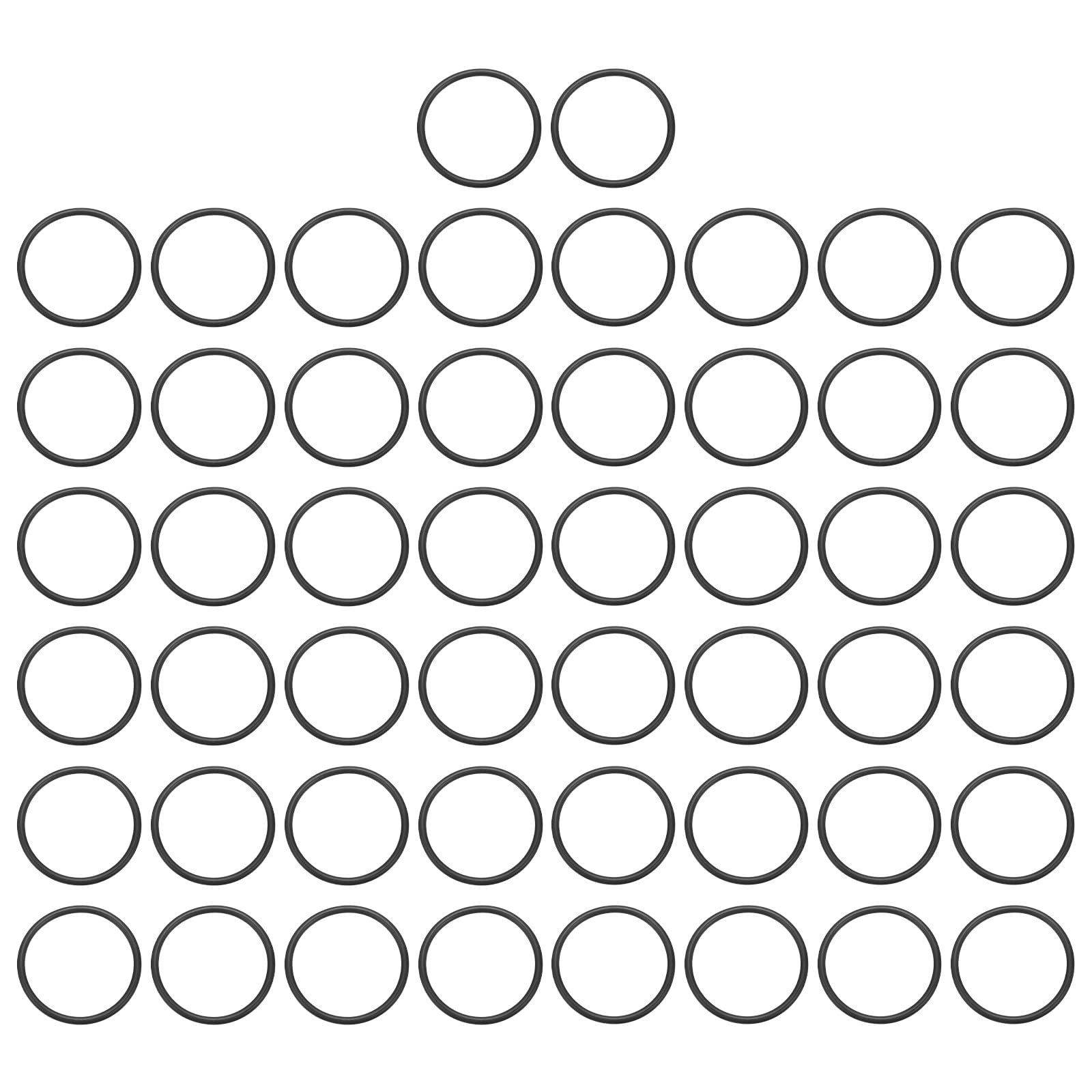 sourcing map 50Pcs EPDM O-Ring Seals, 20mm ID x 23mm OD x 1.5mm Thick Round Rubber Sealing Gasket, Plumbing Washers for Faucet Repair, Automotive, Filter Nozzle Pipe, Air or Gas Sealing