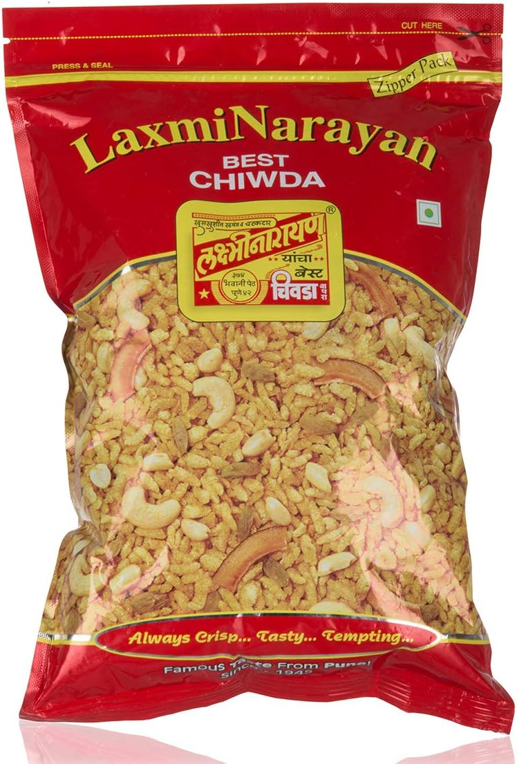 Laxminarayan Chiwda - Vegetarians,Pune | Indian Snacks | Namkeen (Poha Chiwda 500gm)