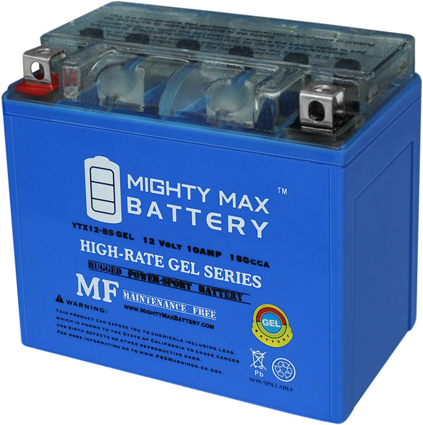 Mighty Max Battery YTX12-BS Gel Battery Replaces Yamaha Motor EF3000iSE / EF3000iSEB
