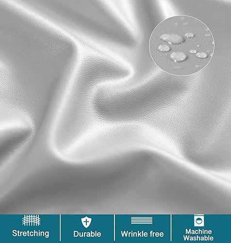 Miniatura 5 de Fundas para taburetes de bar, paquete de 4 fundas elásticas impermeables de poliuretano con respaldo, fundas extraíbles para taburetes de bar,