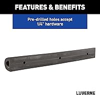 Vista 5 de Luverne 2090616-2 - Tiras de protección de parachoques de goma universal de 20 pulgadas, muelle de carga, parachoques trasero, paquete de 2