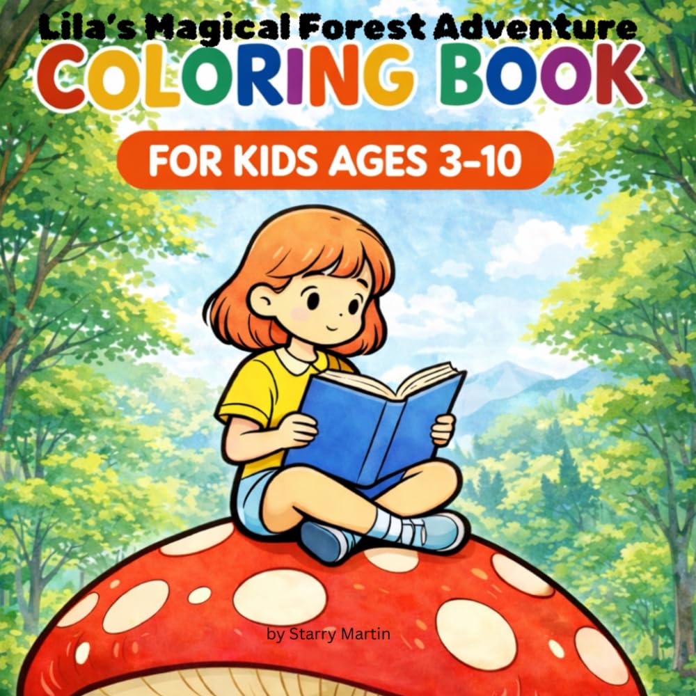 Lila's Magical Forest Adventure: A Simple & Cute Coloring Book