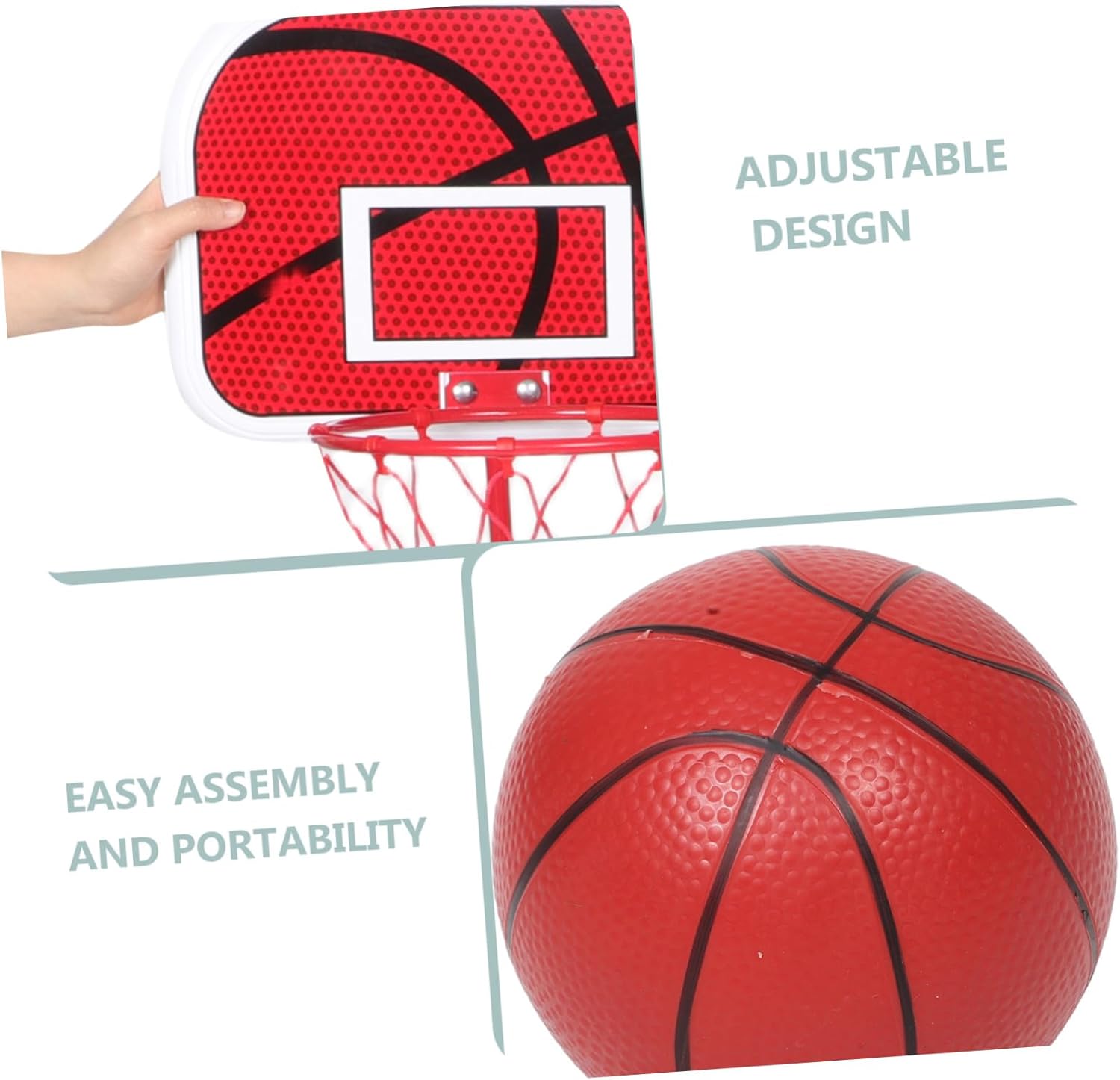 ERINGOGO Adjustable Boys and Girls Basketball Hoop Portable Basketball Stand Mini Toy Outdoor Indoor Sports Toy Poolside