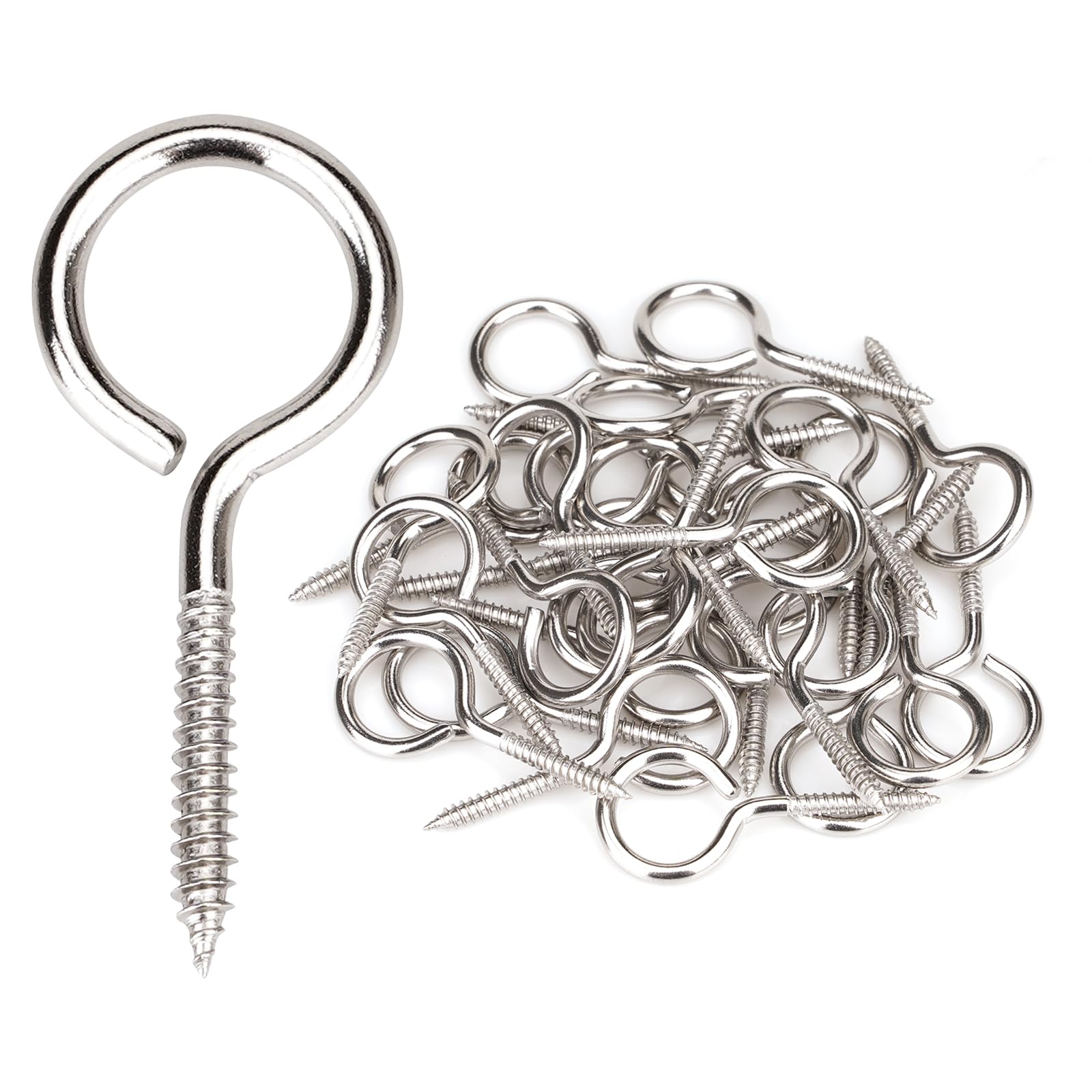 Stainless Steel Screw Eyes - 50 Pack -17