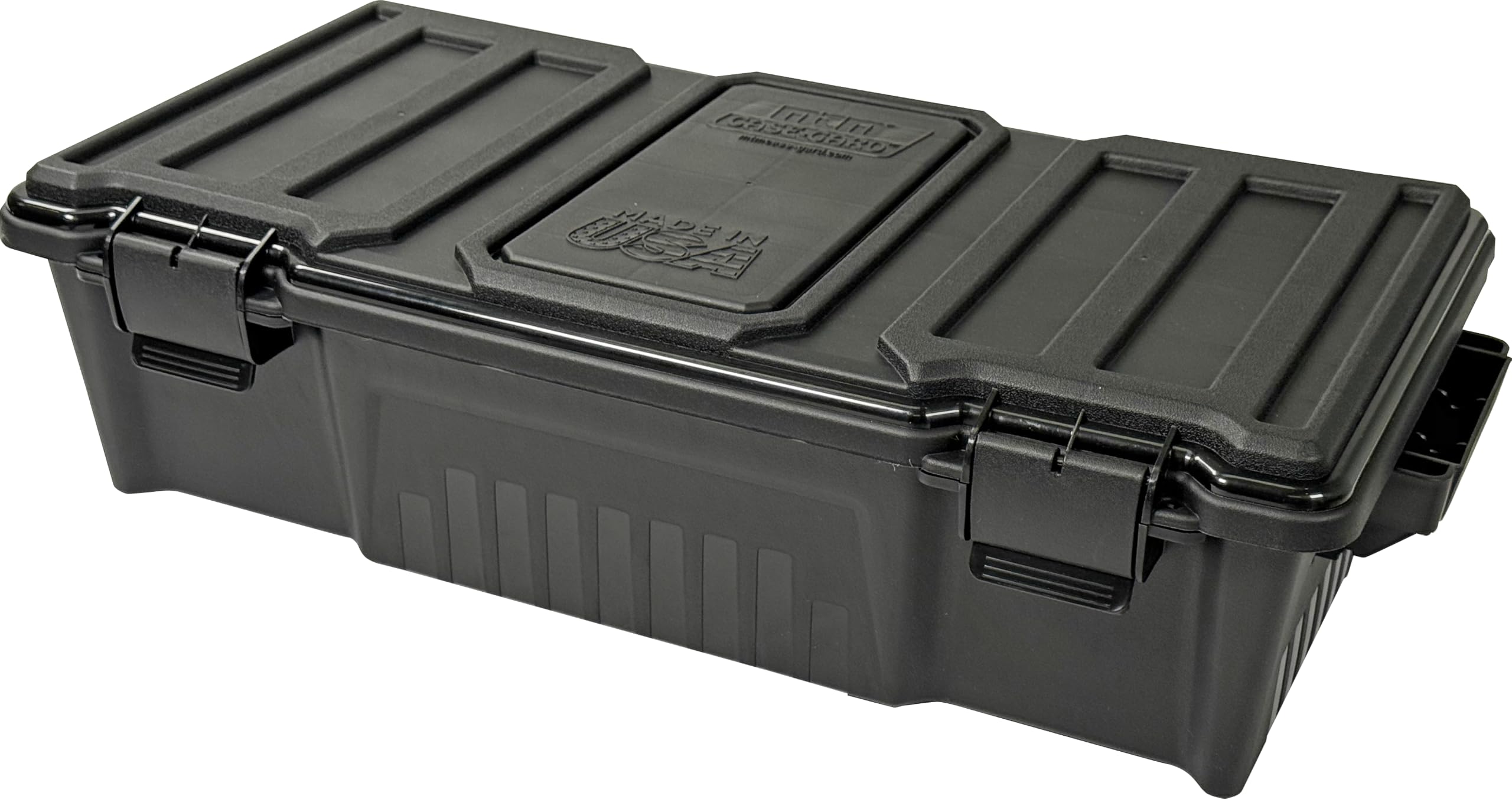 gear storage box MTM TUGC Truck Underseat Crate, Box, Heavy-Duty Pickup Truck Organizer for Tools, Tactical Gear, Hunting, Camping & Emergency Supplies, 25.5
