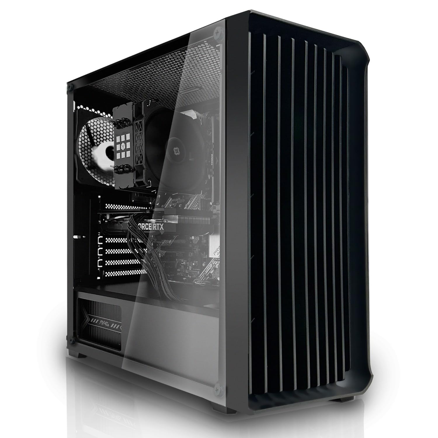 SYSTEMTREFF PC de Bureau Blanc Intel Core Ultra 5 225F 6x4.4GHz | Nvidia RTX 3050 6Go | 512Go M.2 NVMe | 16Go DDR5 RAM | Windows 11 | Ordinateur de Bureau Silencieux avec pour Usage Professionnel