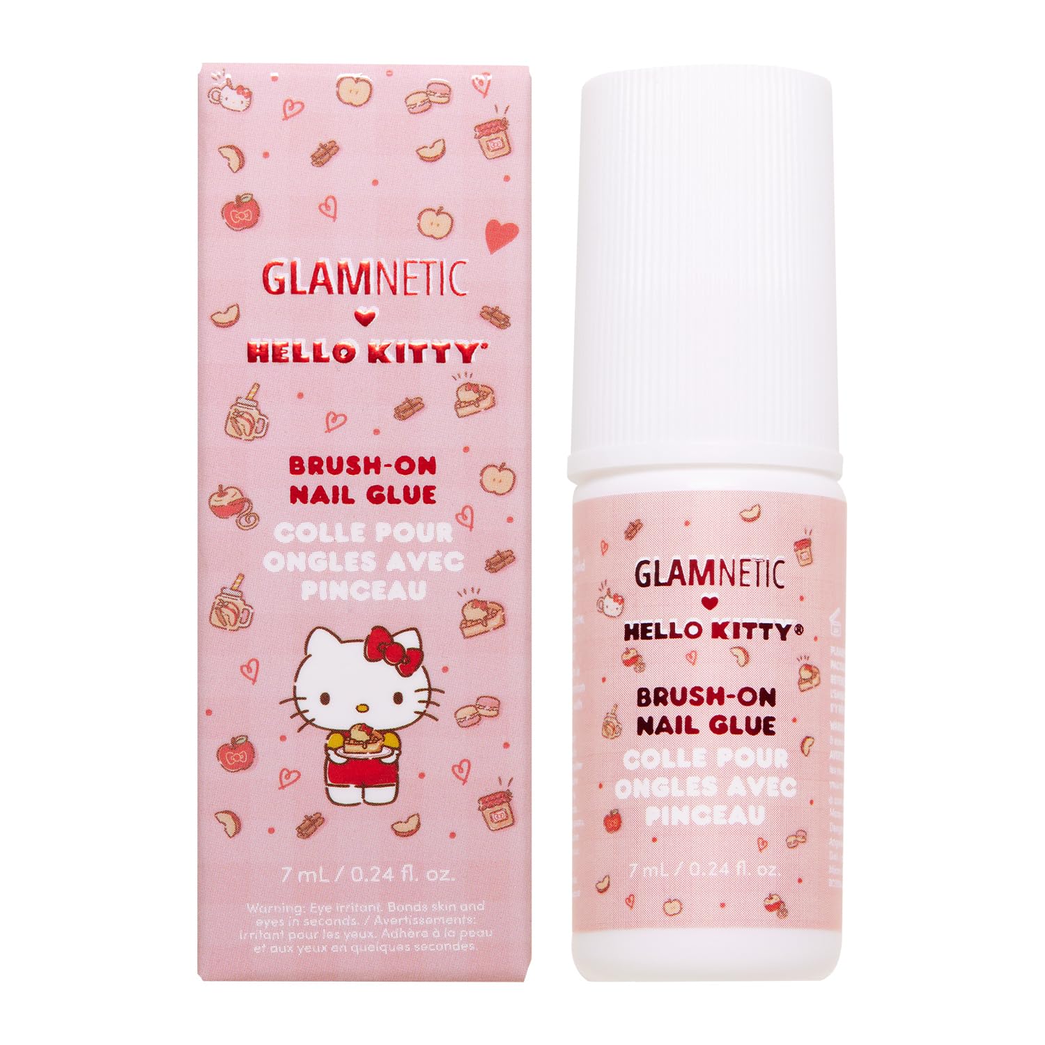 Photo 1 of Hello Kitty™ x Glamnetic Super Strong Brush On Nail Glue | Brush Tip Applicator, Mess Free, Travel Friendly, Vegan | Durable & Long-Lasting | .24 fl. oz.