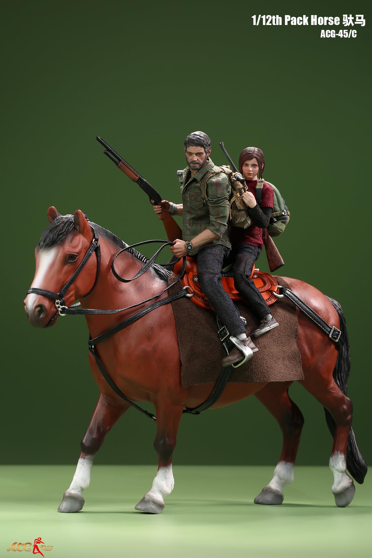 ACGTOYS ACG-45C 1/12 Escala Animal Model Pack Horse Collectible Animal Figure Toy for Birthday Ornaments
