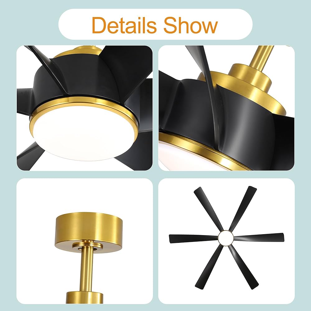 arist♡ Amazon.com: Breezary Ceiling Fans with Lights and Remote, 65