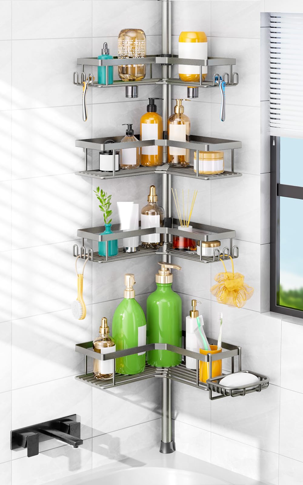 HAMITOR Shower Caddy Tension Pole