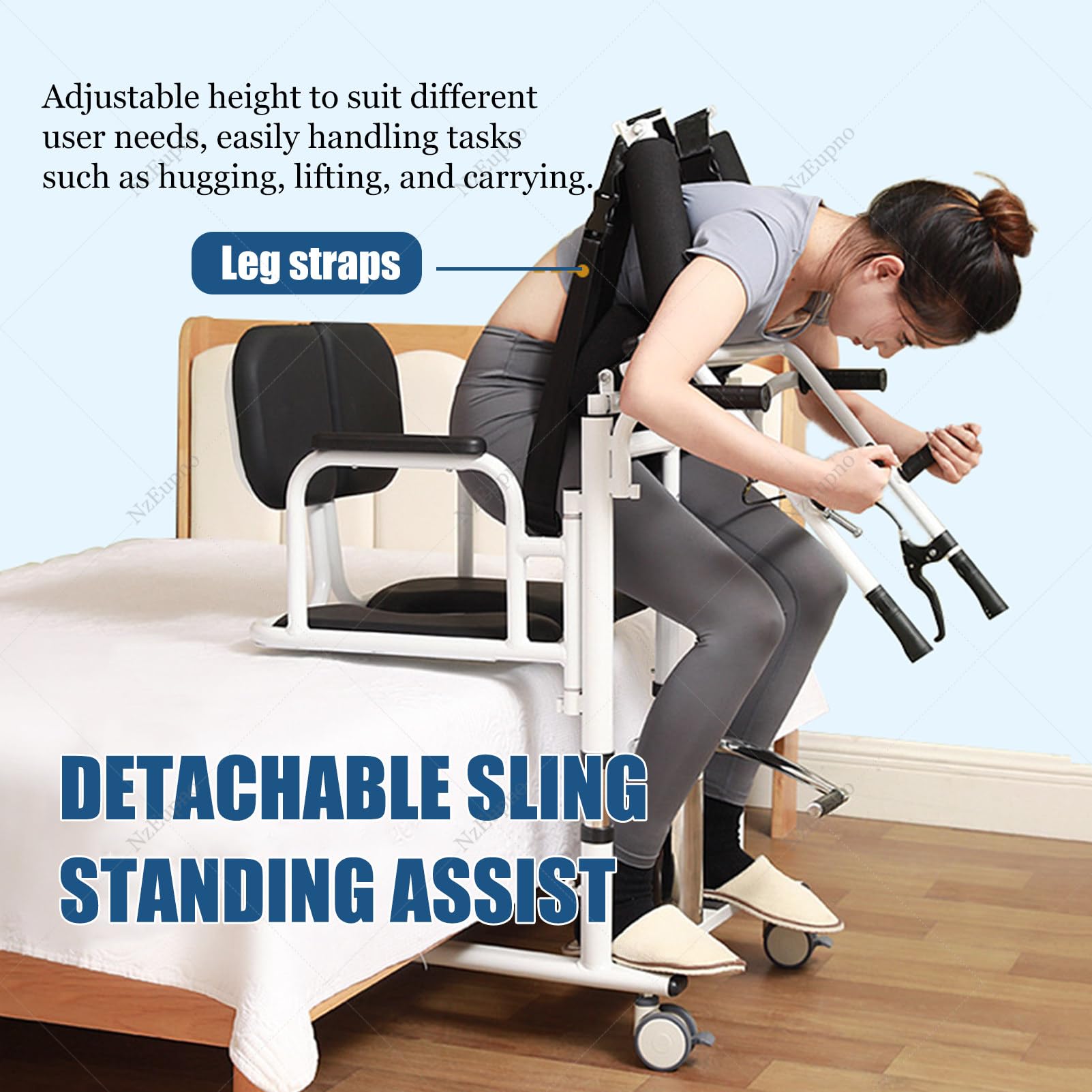 Silla Elevadora HidráUlica Para Pacientes Ayuda Para El Traslado De EnfermeríA A Domicilio Silla De Ruedas De Transferencia De Altura Ajustable Con Orinal Para Personas Mayores Con Discapacidad Black