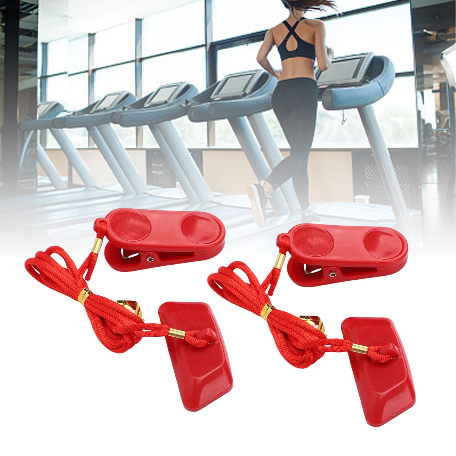 Clé De Sécurité Magnétique Pour Tapis De Course – Arrêt D'urgence – Universelle – ABS Rouge