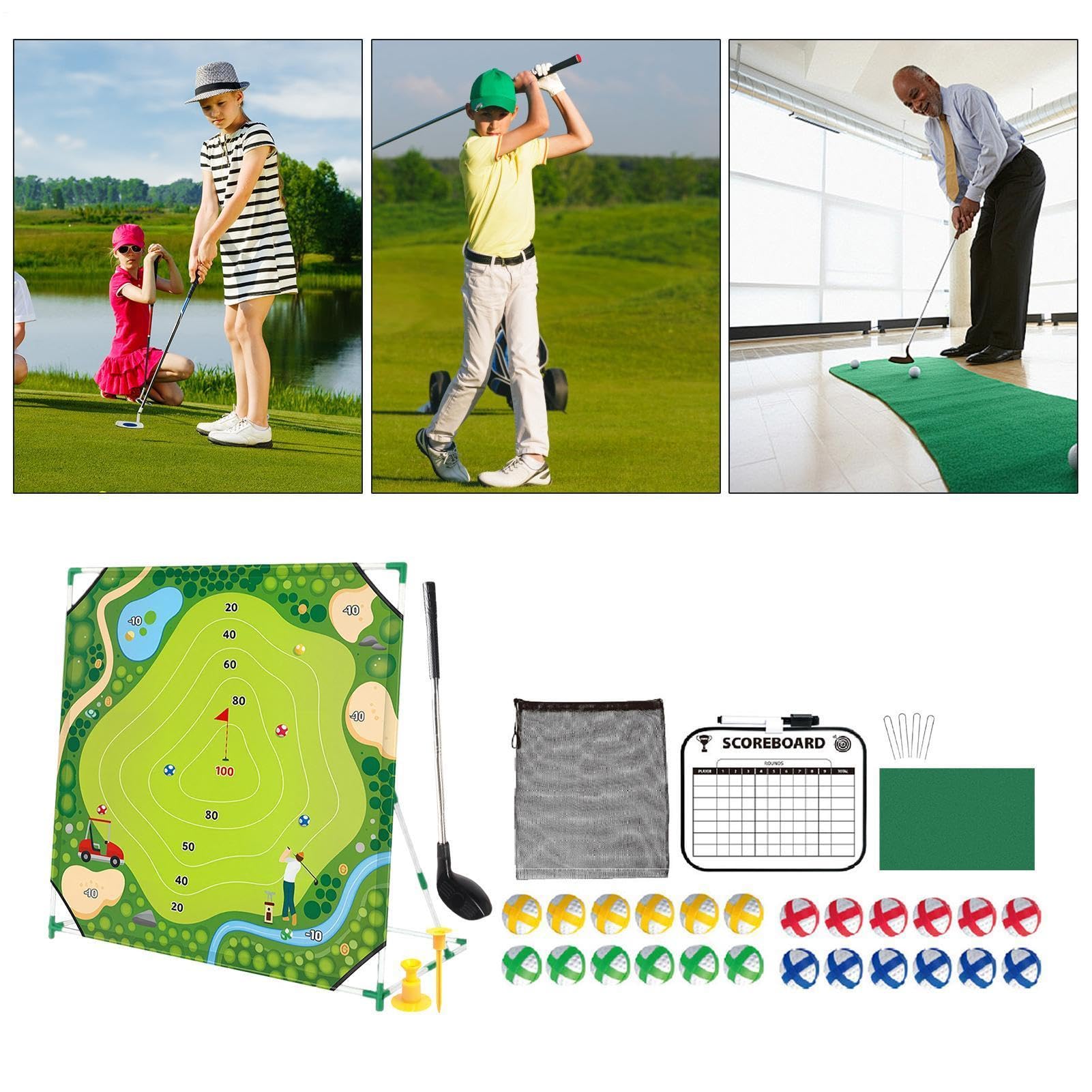Juego de Golf para Jardín con de Práctica y Pelotas de Putting Interactivo