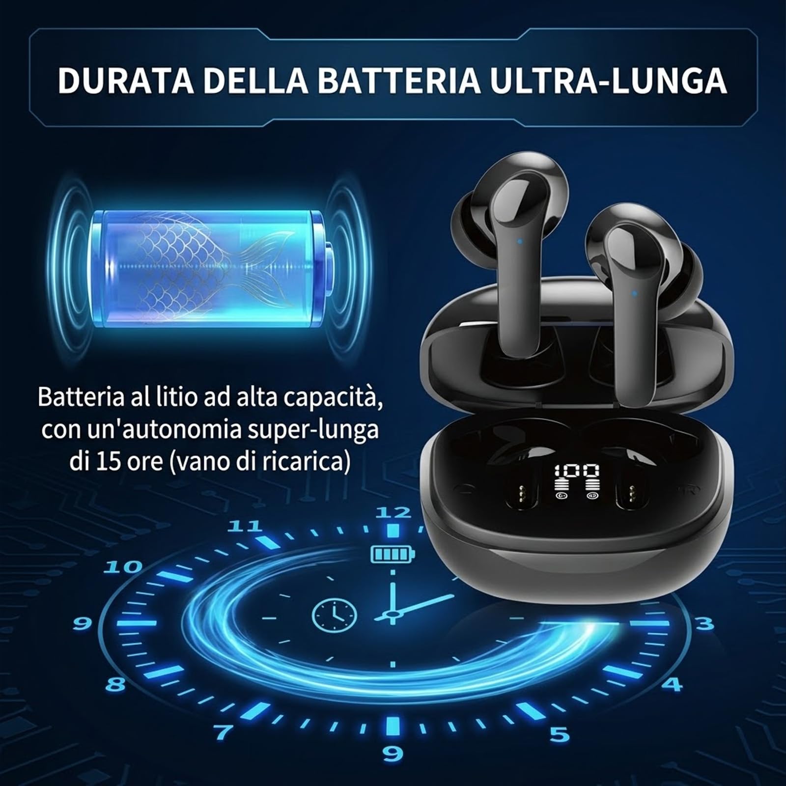 Yunrui Norevo Smart AI - Cuffie Bluetooth con traduzione in tempo reale con supporto per la traduzione bidirezionale multilingue (nero) - 4