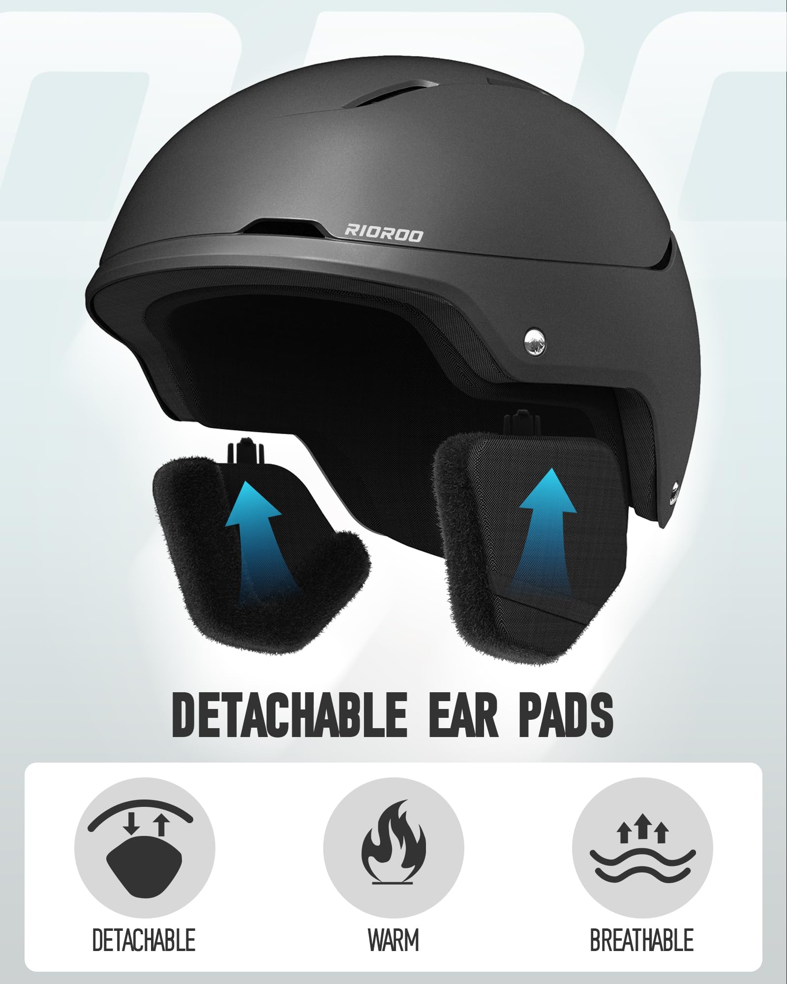 Casco de esquí, Gafas, Compatible con Gafas, Snowboard, Sombrero, EPS de Alta Densidad, Ajuste de tamaño del dial, Almohadillas Incluidas, Doble Lente, antiniebla, Resistente al Viento
