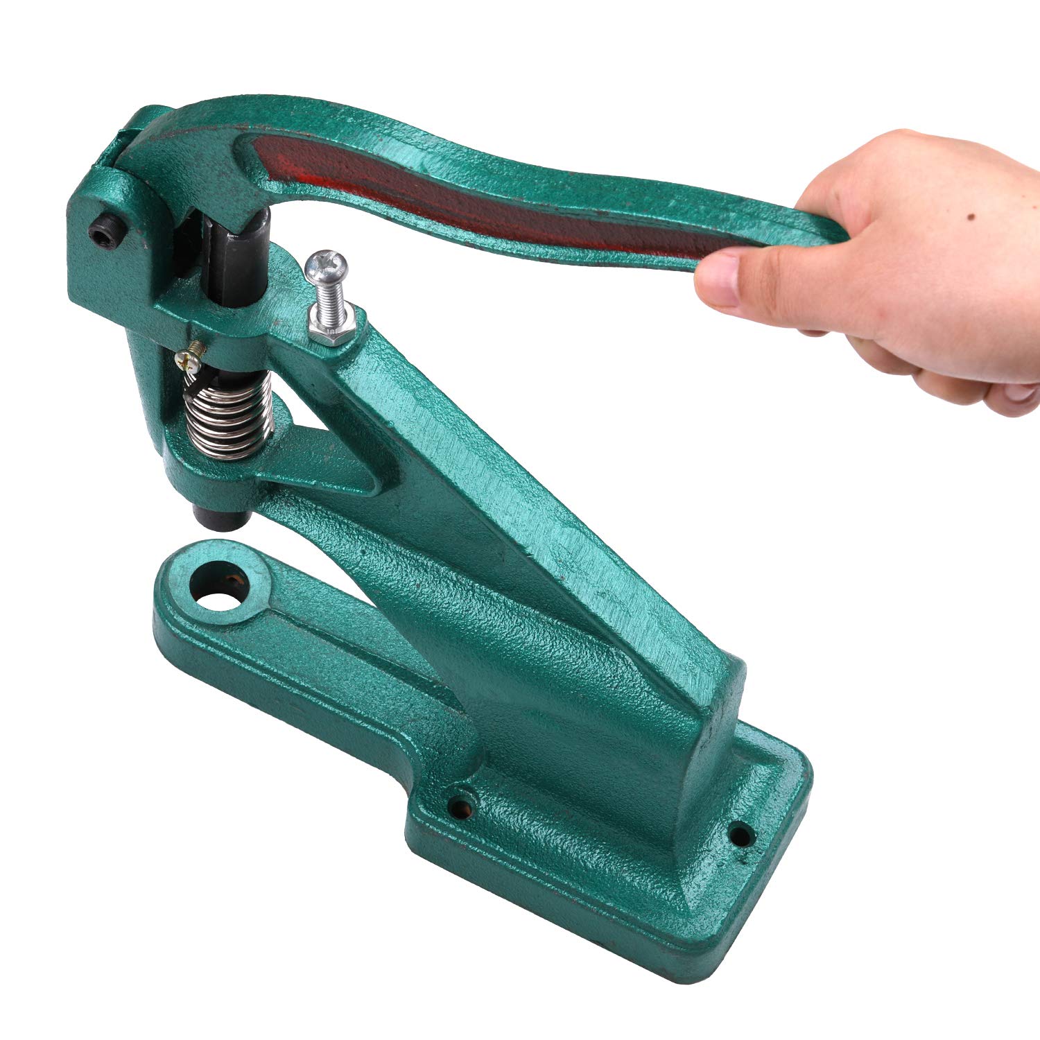 Weddecor Metal Open Ring Snap Popper - Prensa para sujetar broches de presión y máquina de prensar a mano, para ropa, chaquetas, proyectos, cinturones, vaqueros, bolsos, Verde, 10 mm