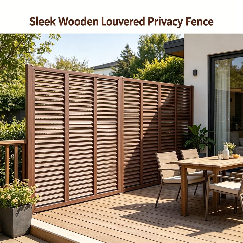GZHERVICES Vallas De Privacidad para Exteriores, Mamparas De Privacidad De Madera, Paneles De Valla De Privacidad con Lamas, Paneles De Valla De Celosía De Madera(60x120cm)