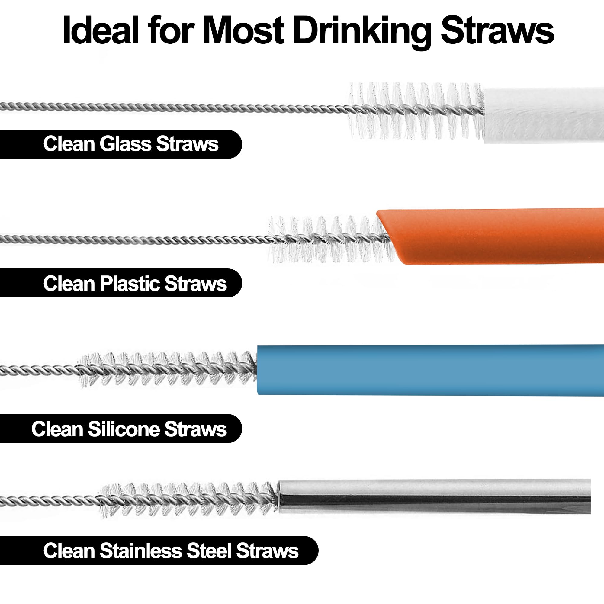 KEUYE Strohhalm-Reiniger Für Stanley Becher - 5 Stück Bürsten Für 1,2 L Trinkflaschen