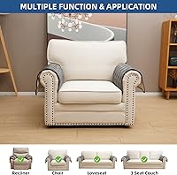 Vista 2 de Eismodra Fundas para brazos de silla, funda de sofá para sofá reclinable, sillón reclinable, gatos y perros, funda antideslizante para reposabrazos