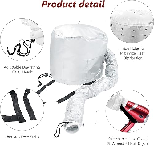 Miniatura 2 de Accesorio portátil para secador de pelo para peinado, color de cabello, condición del cabello y más - plateado