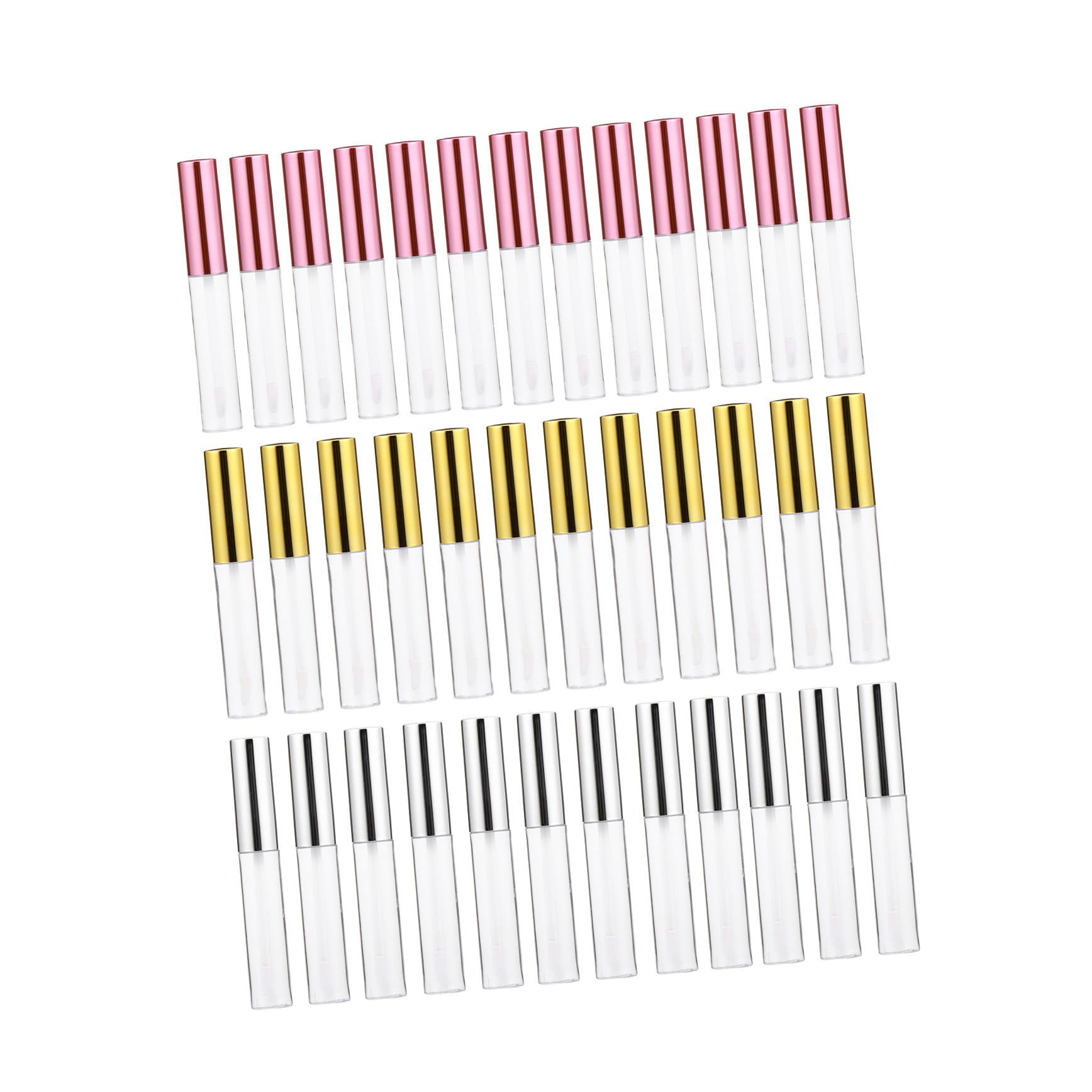 Tubo de Brillo Labial Vacío de 10ml en Plástico, 36 Piezas | Recargable y Portátil, para Lip Gloss y Lip Oil, Uso Profesional y Creaciones Artísticas