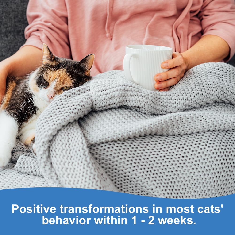 Aomig Pets Recharge Diffuseur pour Chats Lot de 6 * 48ml, Recharge Complexe de Phéromones, Pheromones Aider Votre Chat à se Calmer