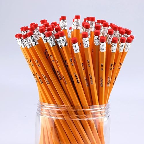 Miniatura 6 de Lápices, paquete de 12 lápices de madera con el número 2 HB con borradores para niños, dibujo de bocetos, artículos esenciales para el aula